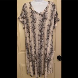 Snakeskin print dress